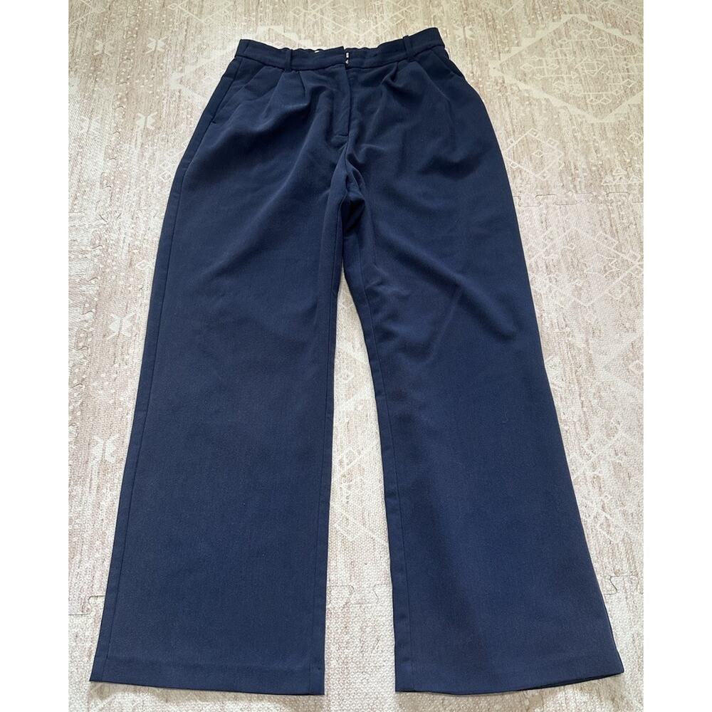Abercrombie Fitch Pants Womens 29/8R Curve Love Sloane Tailored Wide Leg Blue